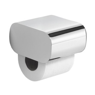 Toilet Paper Holder Round Chrome Toilet Paper Dispenser With Cover Gedy 3225-13